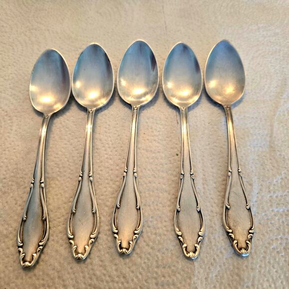 WELLNER  100 Silver Plated FLATWARE 5 Piece - Picture 1 of 4